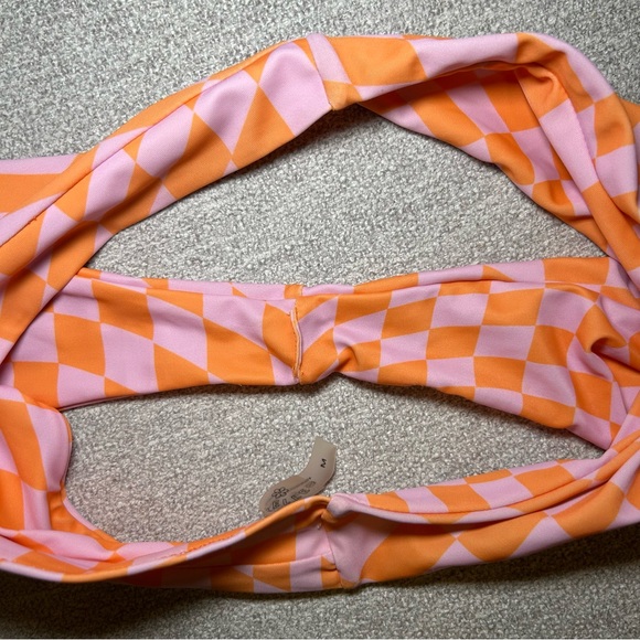 Aurelle Bikini Bottom Pink and Orange Size Medium - Picture 4 of 7